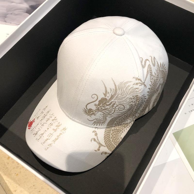 

Dragon Design Baseball Cap for Women Men 2025 New Fashion Summer Sun Protection Instagram Trendy Snapback Hat Adjustable (56-58CM) белый