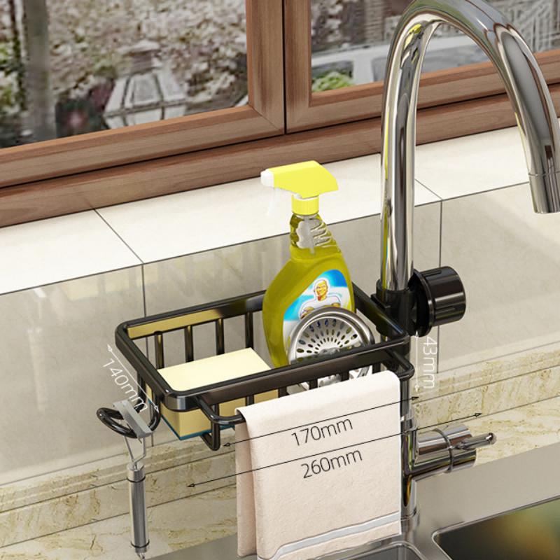 Weipeiluo Kitchen Faucet Sink Drain & Storage Organizer