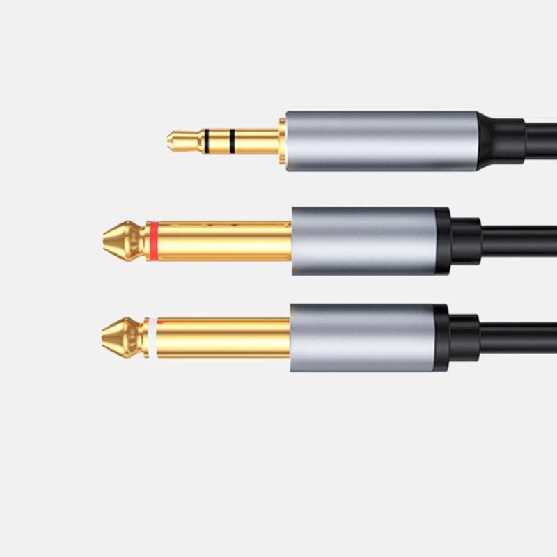Aux Guitar Cable 6.5mm Jack To 3.5mm Audio Cable Splitter Stereo Sound Cord for Laptop, Mixer, Speaker