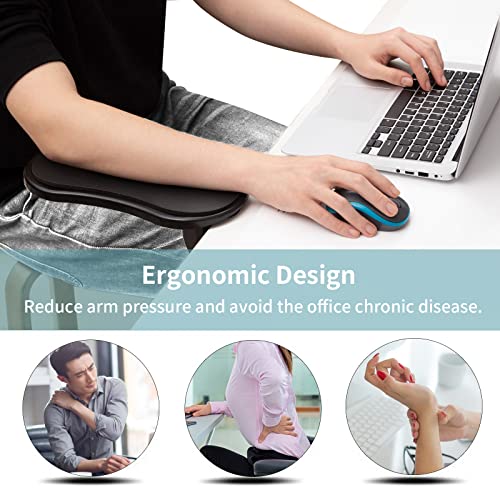 Ergonomic Adjustable Desktop Armrest Desktop Arm Support Extension Rack PU Memory Cotton Panel Black