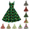 Children's Fashion Casual Print Sexy Off-the-shoulder Punk Retro Dress