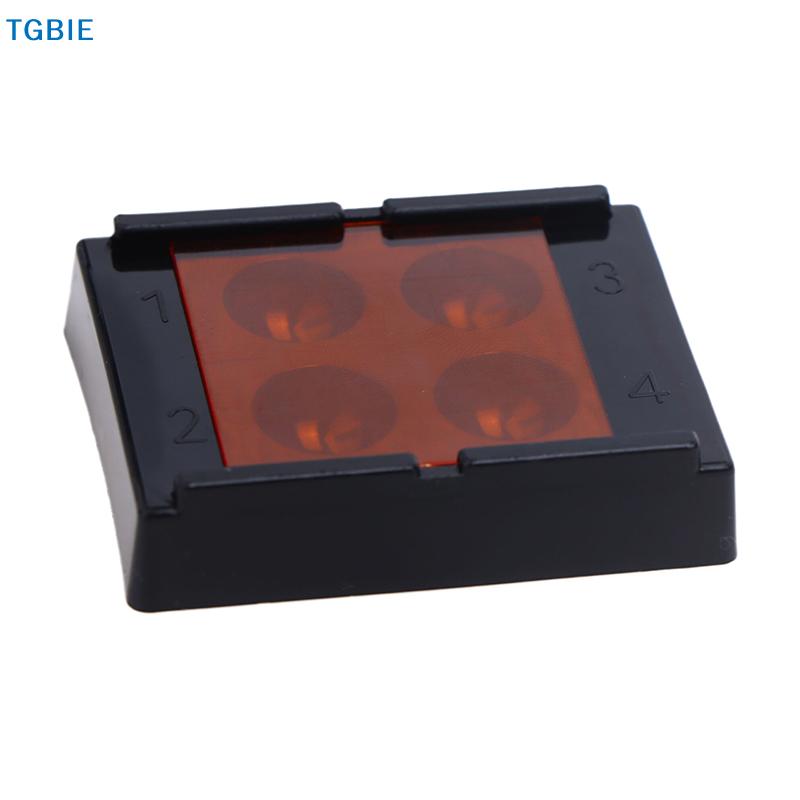 [TL]4 Holes Dental Shading Light Box Composite Resin Mixing Well Light-proof Storage Hading Color Toning Case Dentist Material