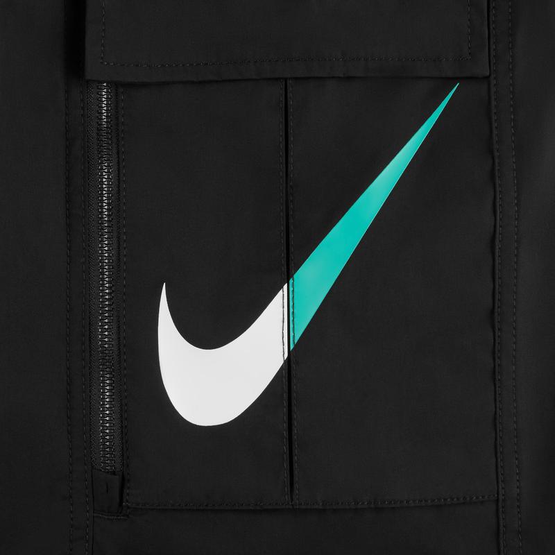 Nike Logo Print Elastic Waist Straight Shorts Kids Bottoms Black DX6298-010