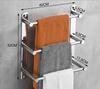 Porte-serviettes, Porte-serviettes Mural en Acier Inoxydable 304 à Plusieurs Niveaux - 40 cm - Fixation Murale - 3 Barres