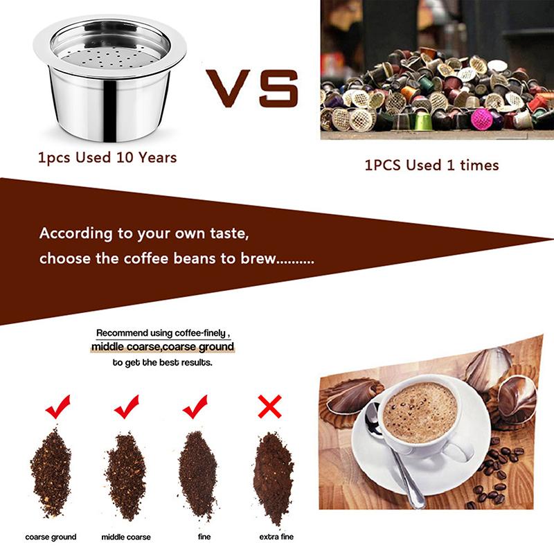 Coffee Capsule Stainless Steel Reusable Coffee Pods For Aldi Expressi Tchibo Cafessimo&K Fee Aldi Expressi Coffee Machine