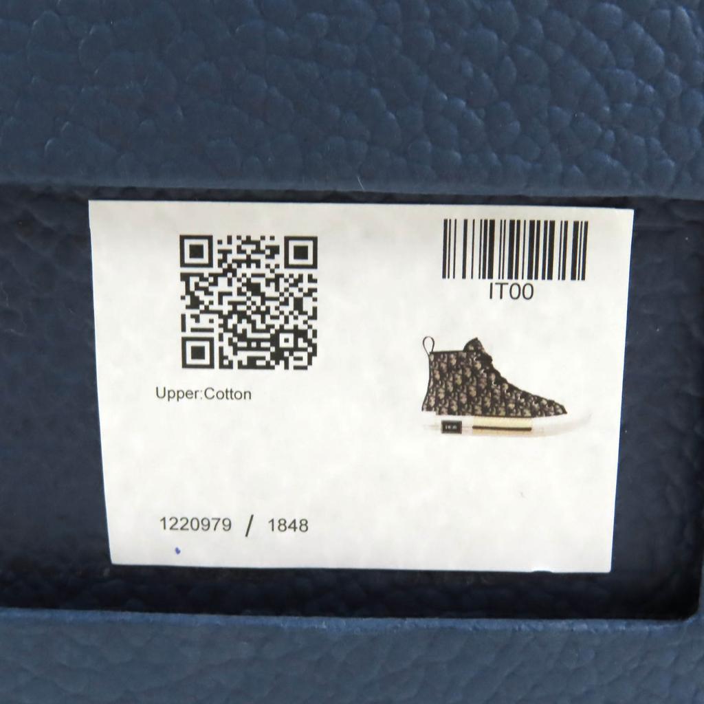 Pristine DIOR High cut sneakers B23 Oblique Logo Black beige mens 43 3SH126ZSA  Used