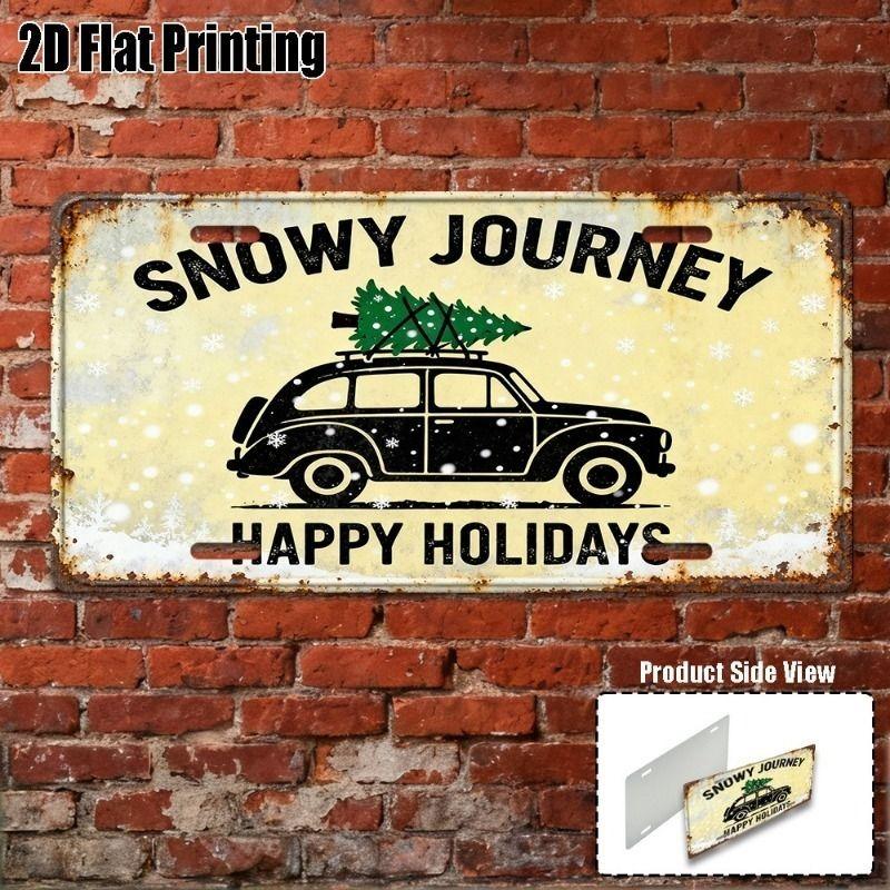 Motorcycle Souvenir License Plate, Metal Auto Wall Decor 15x30cm