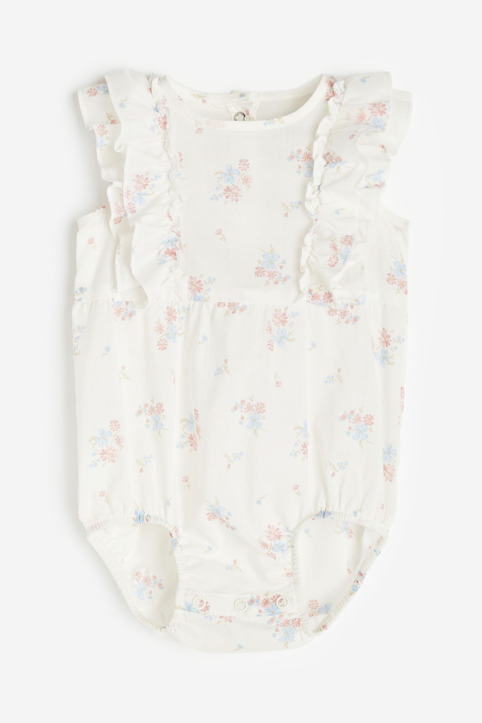 

Flounce-trimmed romper suit
