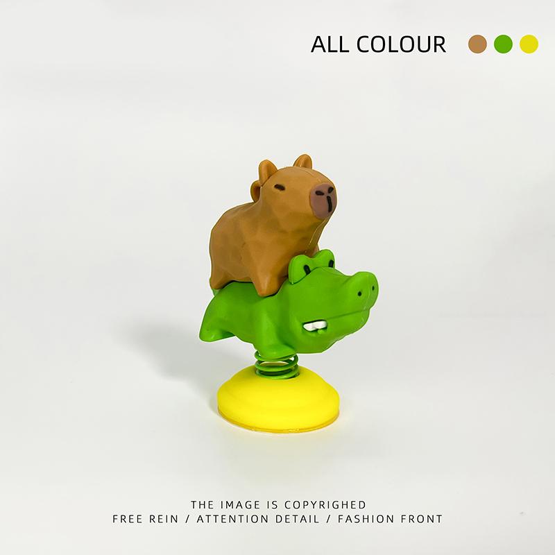 

Декор капибары - креативная весенняя качающаяся голова, фигурка для приборной панели и рабочего стола, украшение для салона автомобиля