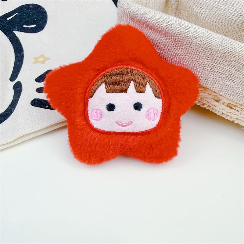 Cute Cartoon Squeak Plush Apple Doll Keychain Kawaii Doll Pendant Fun Backpack Decoration Pendant Small Accessories Gifts