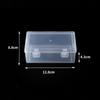 Transparent Rectangular PP Double Buckle Storage Box with Lid for Jewelry, Ornaments, or Tea Sets