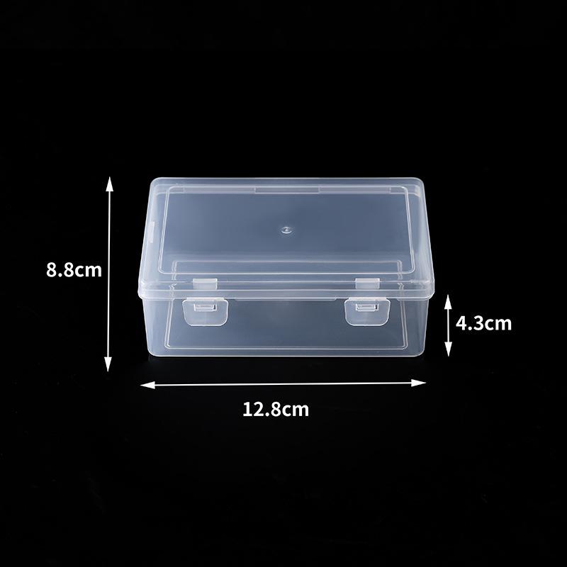 Transparent Rectangular PP Double Buckle Storage Box with Lid for Jewelry, Ornaments, or Tea Sets