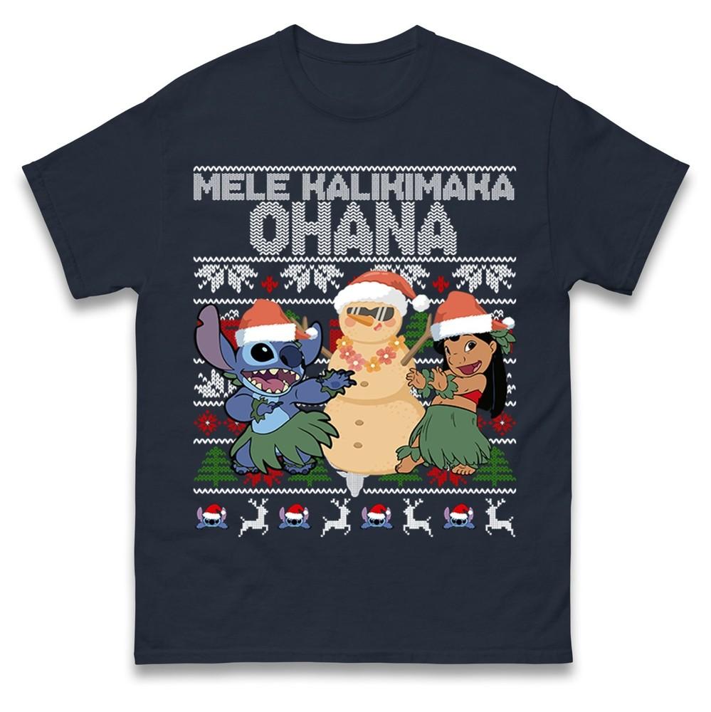 Lilo Stitch Christmas T Shirt Funny Stitch Xmas Outfit Unisex Tee Shirt Gift