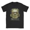 Universal Monsters Frankenstein Big Face Tshirt Unisex Awesome 100 Cotton Tees Round Neck Short Sleeve T Shirts Clothes