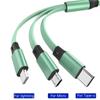 3in1 USB Cable for IPhone Type-C Charger Charging Micro USB Telescopic Extension Phone Cable