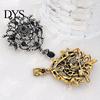 Vintage Broschen Pins Retro Hohl für Damen, Anstecknadel mit Funkelndem Oxidationsbeständigem Abzeichen Strasssteinen, Schmuckzubehör Tägliches Tragen Hochzeit