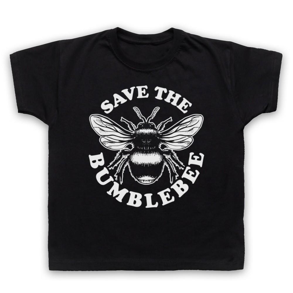 Save The Bumblebee Animal Rights Protest Slogan Bee Kids Childs T-Shirt M