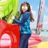 Women's Plus Size Long Sleeve Slimming Jellyfish Wetsuit - Conservative Sun Protection Swimwear