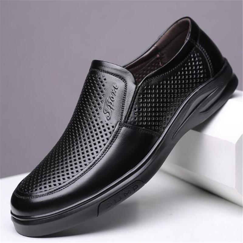 Handmade Men Shoes Genuine Leather Casual Shoes For Men Flat Platform Walking Shoes Loafers Breathable Sneakers Zapatos Hombre