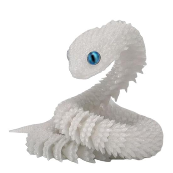 3D-Schlangenornament, Tiermodell, realistisch aussehender Leuchteffekt, kreatives, lustiges 3D-gedrucktes Schlangenspielzeug mit flexiblen Gelenken