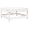 Garden Stool White Solid Pine Wood