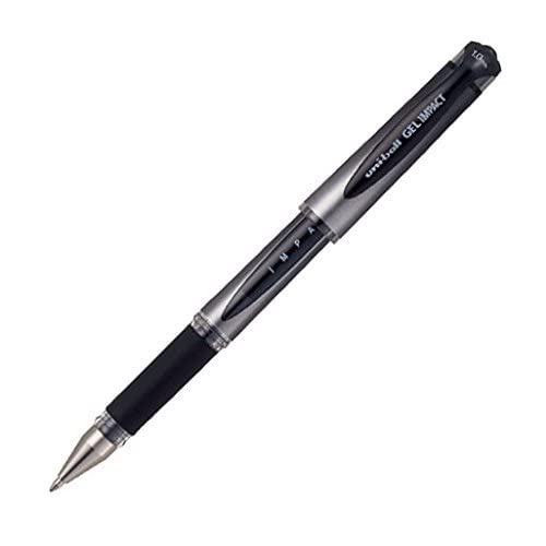 Uni-ball UM-153S Gel Impact 1.0mm Black Ink Gel Pens Pack of 5 for Office, School & Home Writing