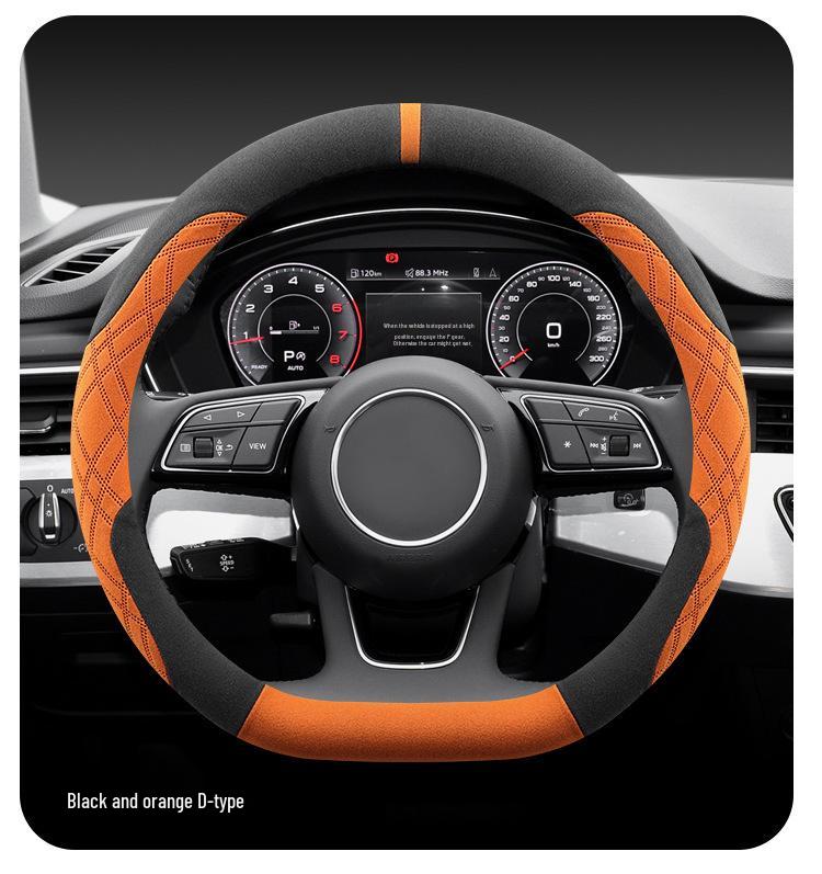 All-Season Ultra-Thin Suede Non-Slip Steering Wheel Cover for 2025 Formula Leopard Titanium 3