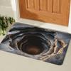 1pc 3D Visual Trap Floor Mat Wear Resistant Dirty Proof Home Entrance Doormat Bathroom Water Absorbing Foot Pad