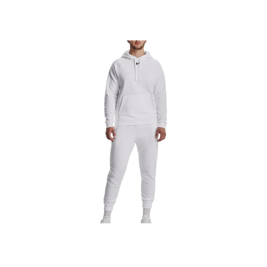 Under Armour Rival Fleece Hoodie With Brand Logo Print Men Hoodies White 1379757-100