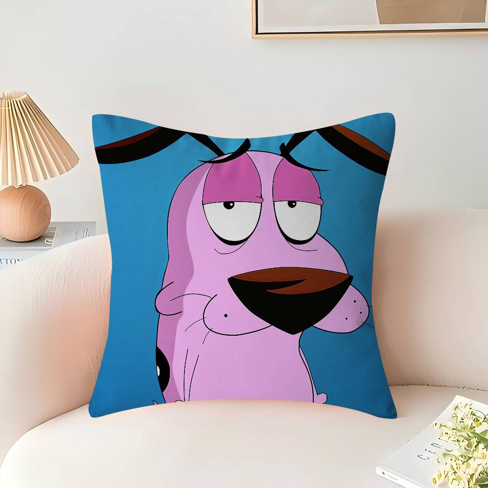 Anime C-Courage The C-Cowardly Dog Stitch Lucky Dragon Pillow Cover Sofa Cushion Cover Home Room Decoration Children Gift