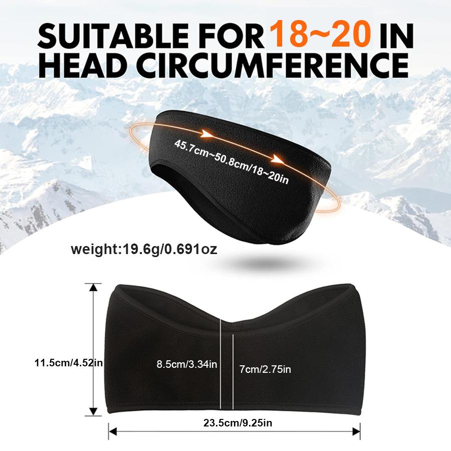 Dicker Fleece Warmer Ohrschutz Winddicht Kaltes Wetter Outdoor Sport Stirnband für Radfahren Laufen Winter