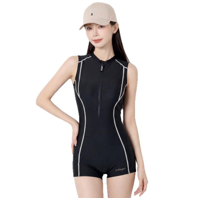 Swimsuit women's 1011 new popular high-end one-piece flat-angle professional racing swimming special thin women's swimsuit