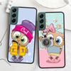 Cute Owl Hearts Lover Christmas Phone For Samsung Galaxy S24 S22 Ultra S21 Plus S20 S23 FE Case S10 S10E S9 S8 S7 Edge Cover Sil
