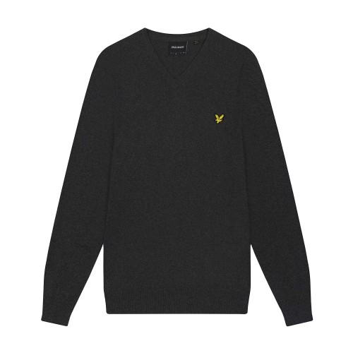 Lyle & Scott Mens Merino Cotton V Neck Jumper