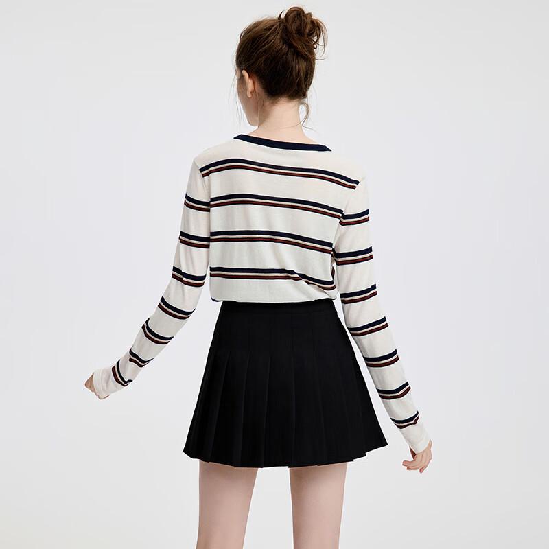 Navigare Women's Lightweight Striped Knit Sweater