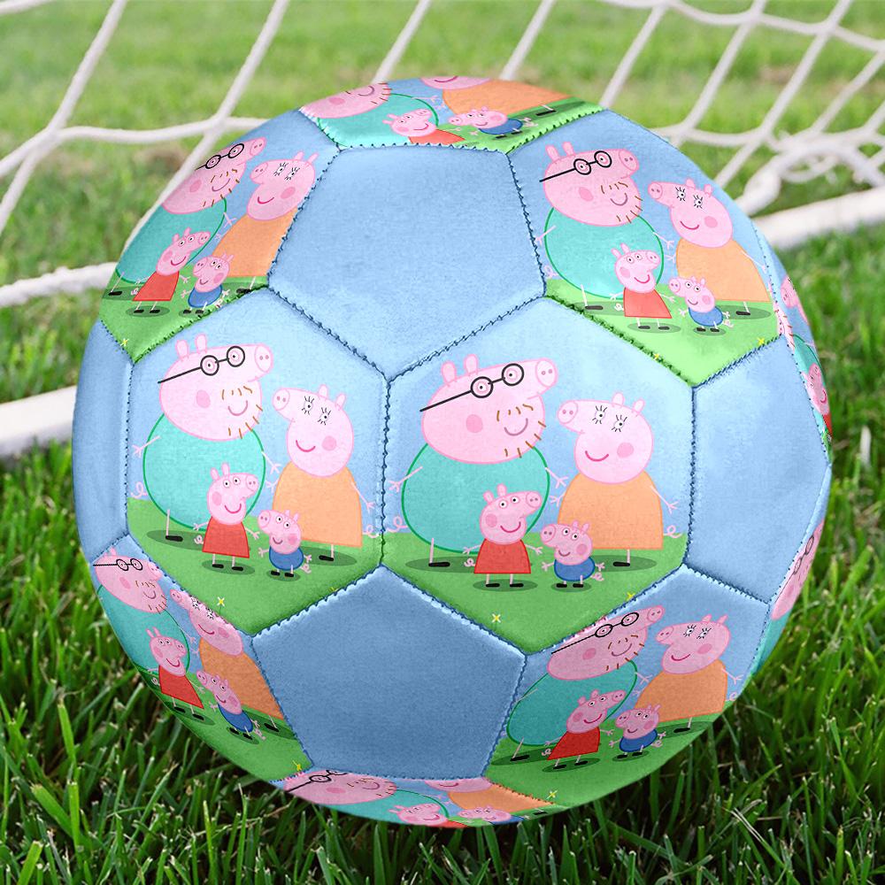 Pink Pig Cartoon Indoor Soccer Ball Colorful All Ages Size 5 Machine Stitched PVC Competition Ready Durable High-Bounce