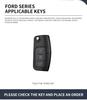 Zinc Alloy Leather Car 3 Buttons Flip Key Case Cover Smart Remote Shell For Ford Fiesta Focus MK2 Mondeo Kuga Galaxy C-Max S-Max