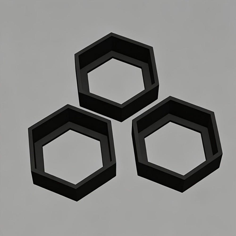 3PCS Wall-Mounted Wall Hanging Rack Nordic Style Geometric Storage Rack Home Decor