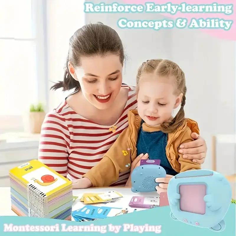 Educație timpurie Flash Card Jucării de învățare Fișe vorbitoare pentru copii Preșcolari Engleză Electronic Audio Book Machine Gift