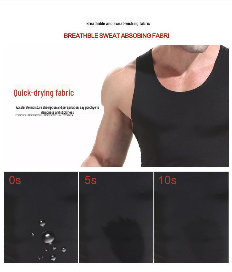 Herren Schnelltrocknende Sport-Tights Weste für Basketball, Laufen und Sommer-Fitness