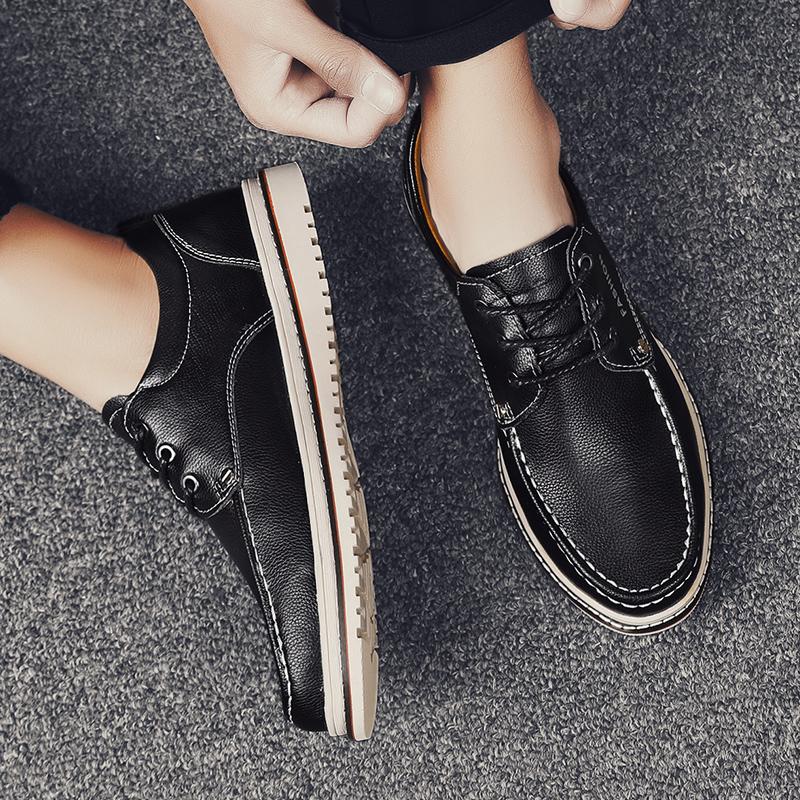 Brand Spring Autumn Men's Casual Shoes Leather Business Oxfords Men Fashion British Style Skin-friendly Minimalist Shoes for Men