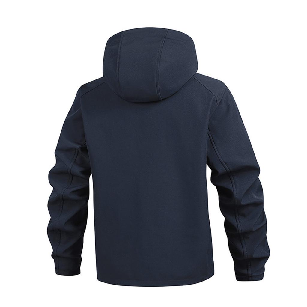 Men's Solid Color Outdoor Mountaineering Waterproof Windproof Fleece Jacket Outdoor Jacket