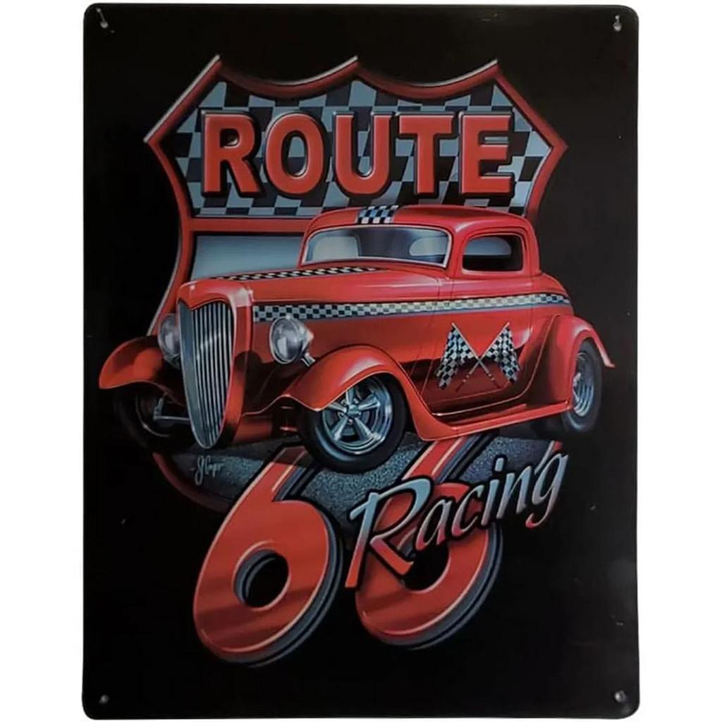 Vintage USA Route Metal Tin Signs Wall Art Posters Aluminum Plaque Sign for Garage Cafe Living Room Club Bar Decoration