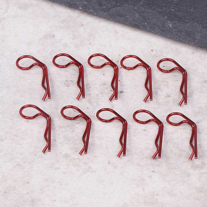 10Pcs Rc Body Clips 90-Degree Angle Springy Pins Bent Springy Pins For 1/8 1/10 1/12 Scale Model Car Truck Crawler Truck