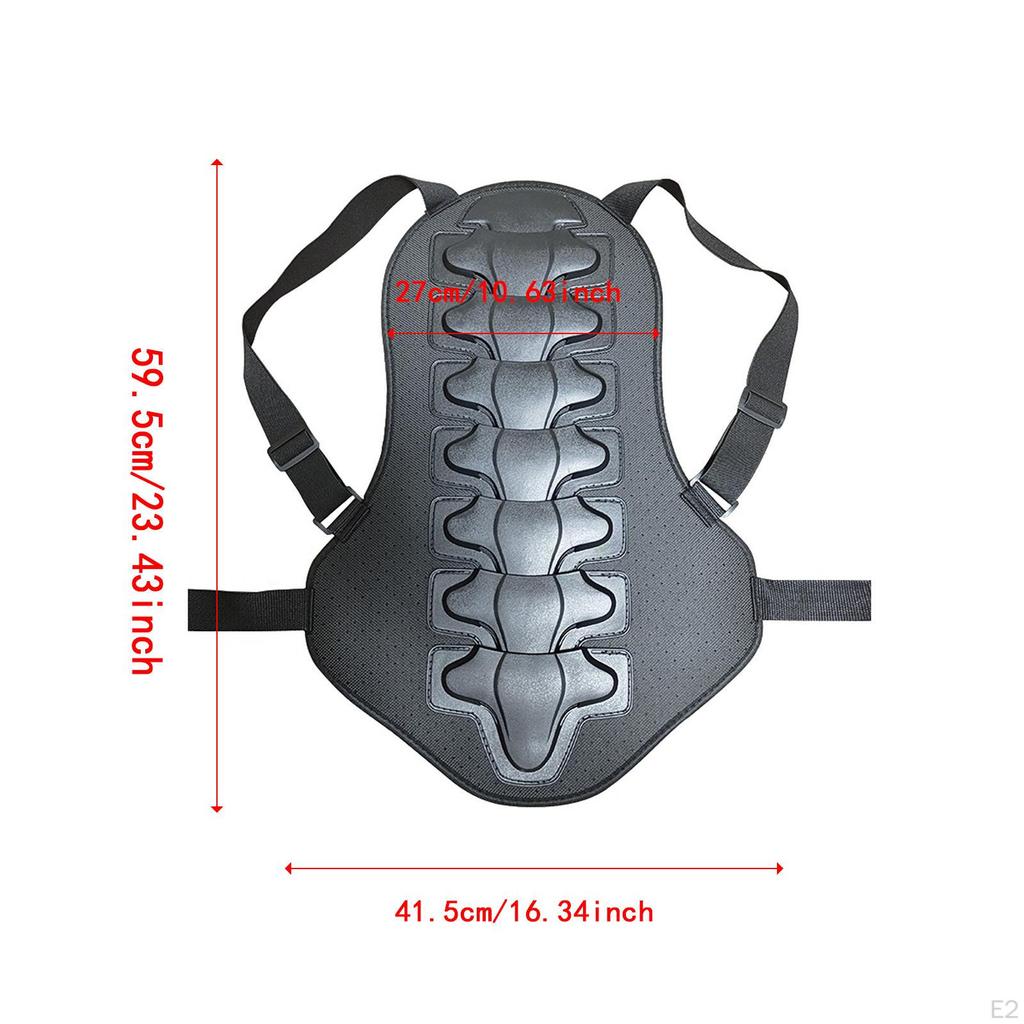 Motorcycle Back Protector Detachable Lightweight Adjustable Protection Pad for Outdoor Mountain