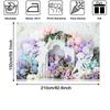 Photography Background Girl Birthday Cake Smash Kids Portrait Photo Backdrop Fairy Tale Sprite Fairy Floral Balloons Decor Props