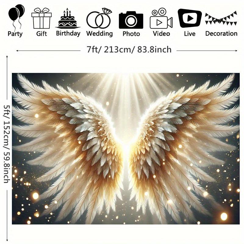 Multi Functional Angel Wing Polyester Background Fabric - Perfect for Birthday Parties, Cake Table Decoration