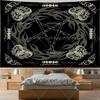 Hippie Pentagram Wiccan Wall Tapestry Moon Celtic Altar Cloth Occult Witchcraft Tapestry Aesthetic Tarot Divination Tapestries