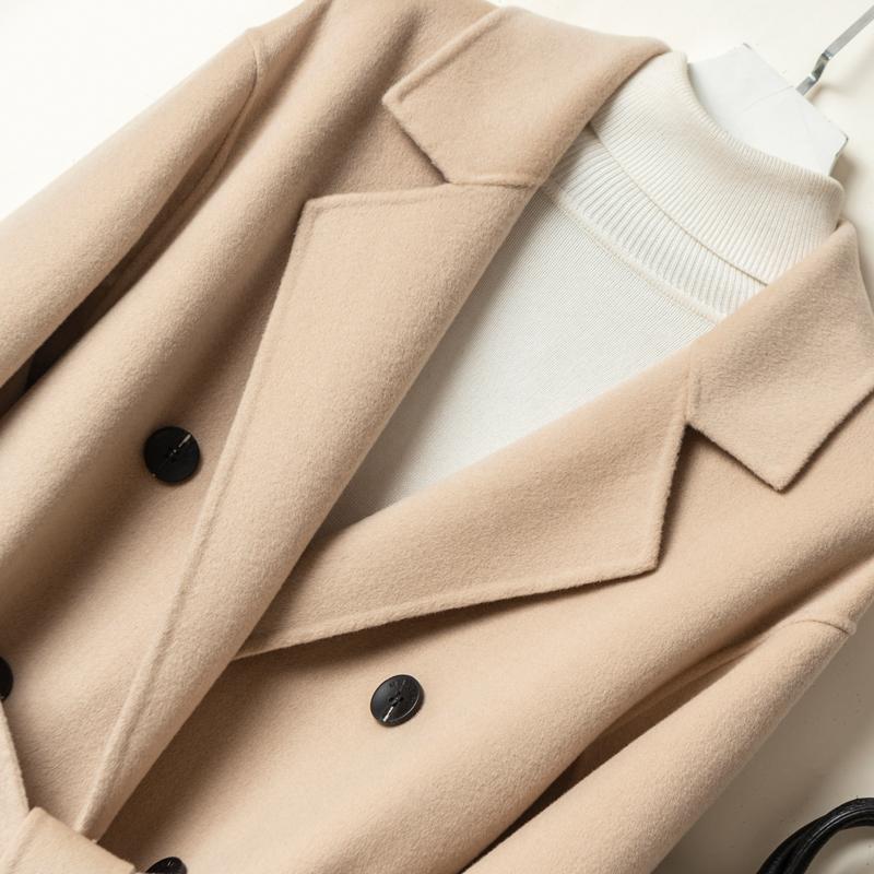 100% Wool Women Coat MODERN NEW SAGA Autumn Wool Long Coat Handmade Pea Coat Winter Warm Wool Long Jacket Overcoat