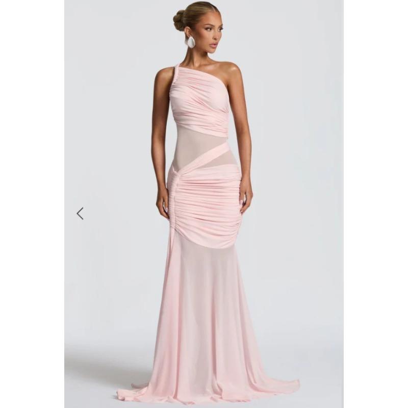 European and American New Slanted Shoulder Perspective Pleated Dress, Sexy Spice Girl Slim-fit Hip Dress Skirt